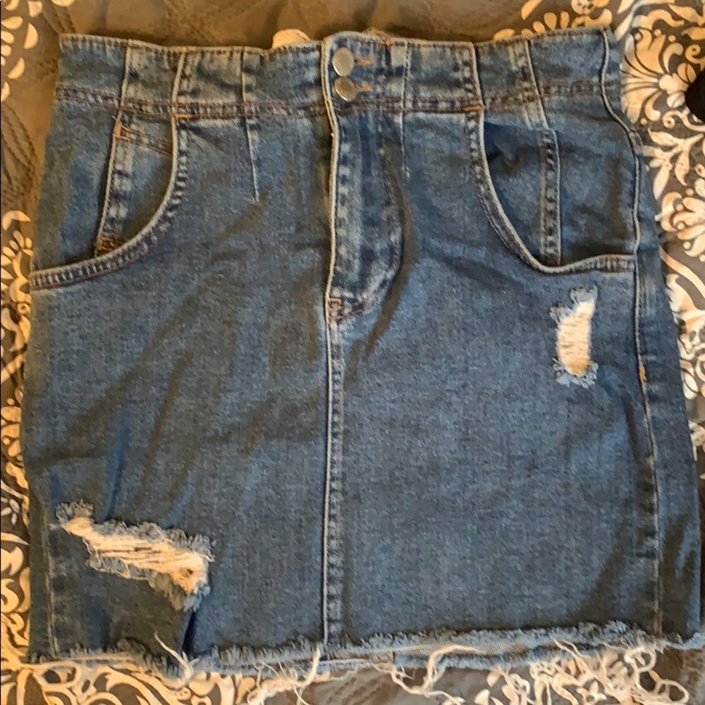 Free people denim skirt